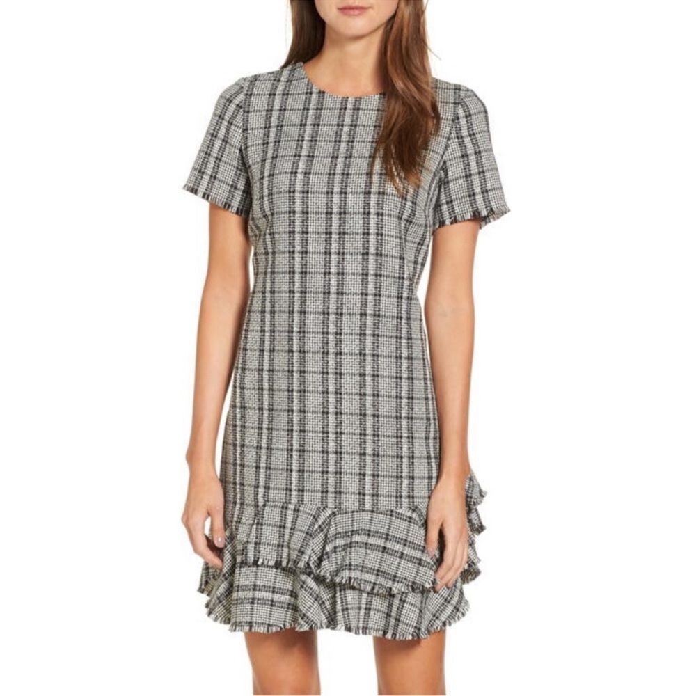 Chelsea28 Ruffle Tweed Shift Dress – Size 8 – Ultra Flattering